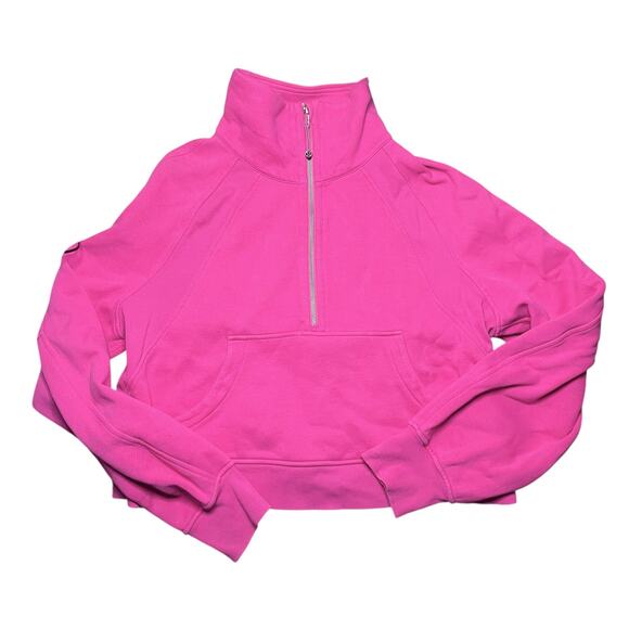 Lululemon Scuba Oversized Funnel Neck Half Zip Sonic Pink Size M/L - Picture 1 of 3